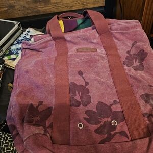Keen Red Floral Tote Bag